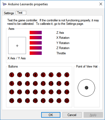 Interface de test